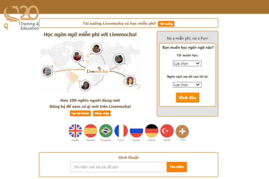 Website học tiếng Đức Livemocha
