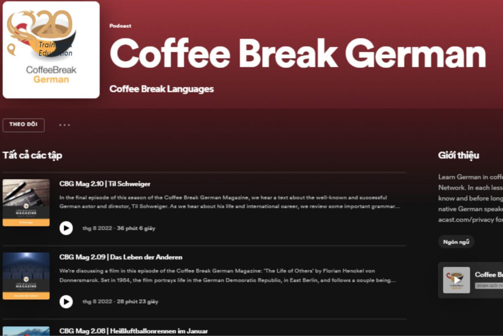 Kênh Podcast Coffee Break German